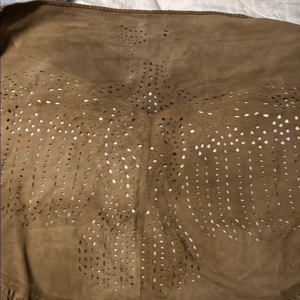Spell Tan Fringe shawl - Picture 3 of 5
